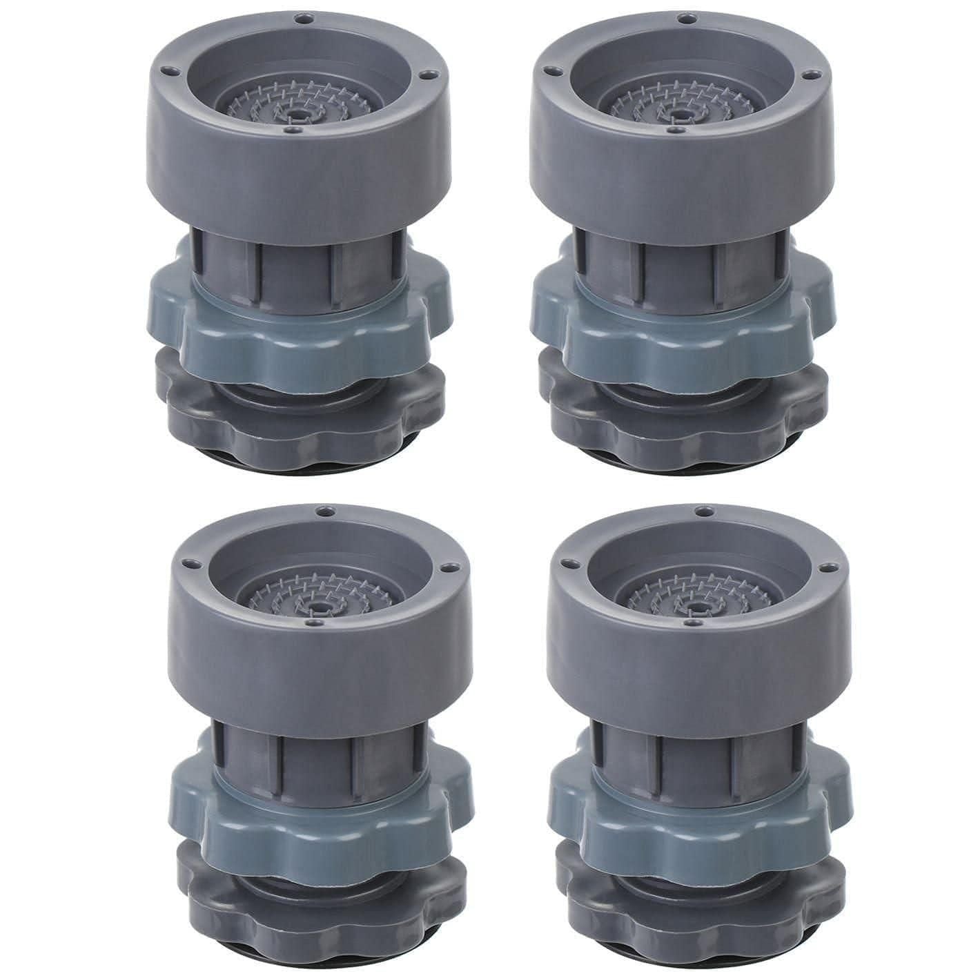 Washing Machine Vibration Pads, Floor Trays, Refrigerator Stand, Washing Machine Stand,Height Adjustment Feet for Refrigerators, Fridge Stands with Anti-Slip Rubber (4 Pcs Set)