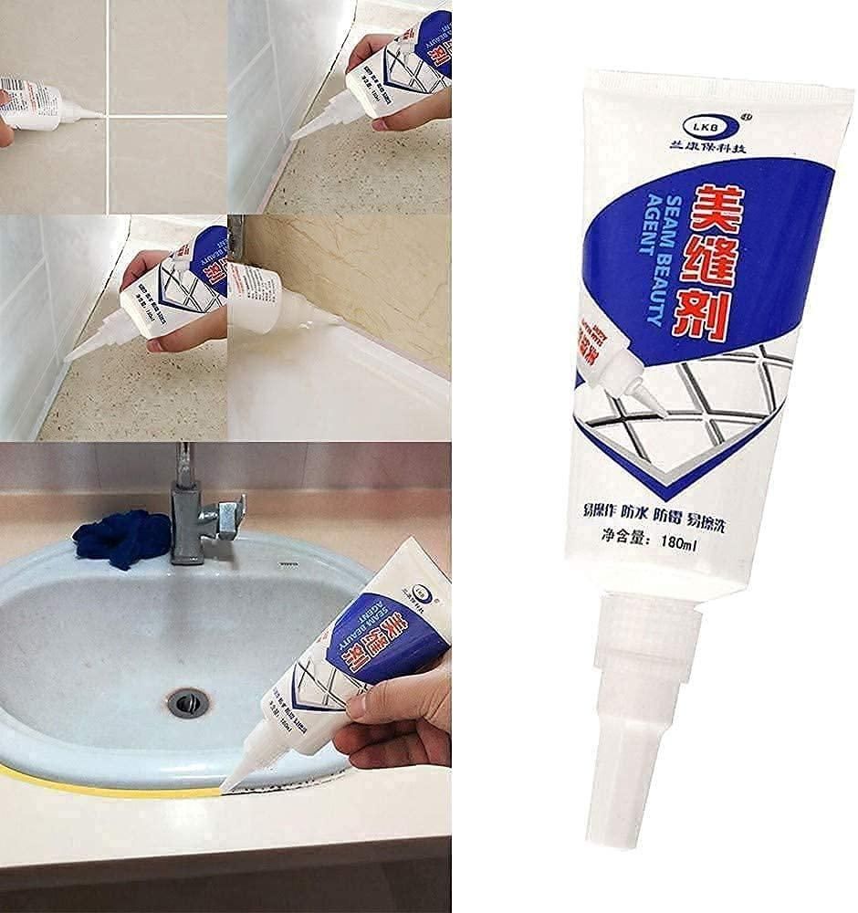 Unity Brand Tiles Gap Filler Waterproof, Gap Sealant, Grout, White Cement Paste Tube, Gap Filler for Walls and Joints, Waterproof Sealant, Tile Gap Filler Tube for Kitchen, Bathroom (180 ML.)