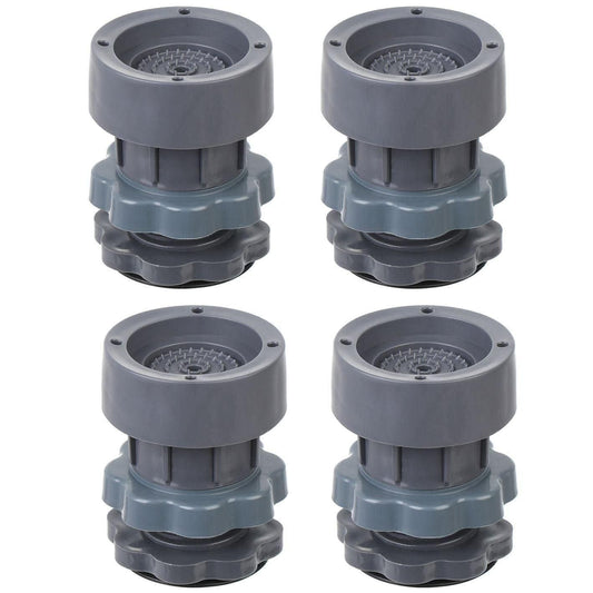 Washing Machine Vibration Pads, Floor Trays, Refrigerator Stand, Washing Machine Stand,Height Adjustment Feet for Refrigerators, Fridge Stands with Anti-Slip Rubber (4 Pcs Set)