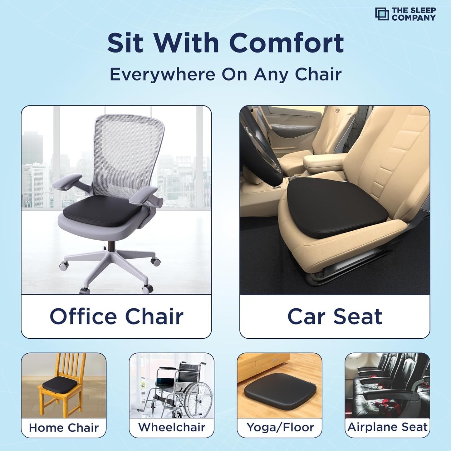 SmartGRID Ortho Pro Seat Cushion – Back Support for Office, Car & Home