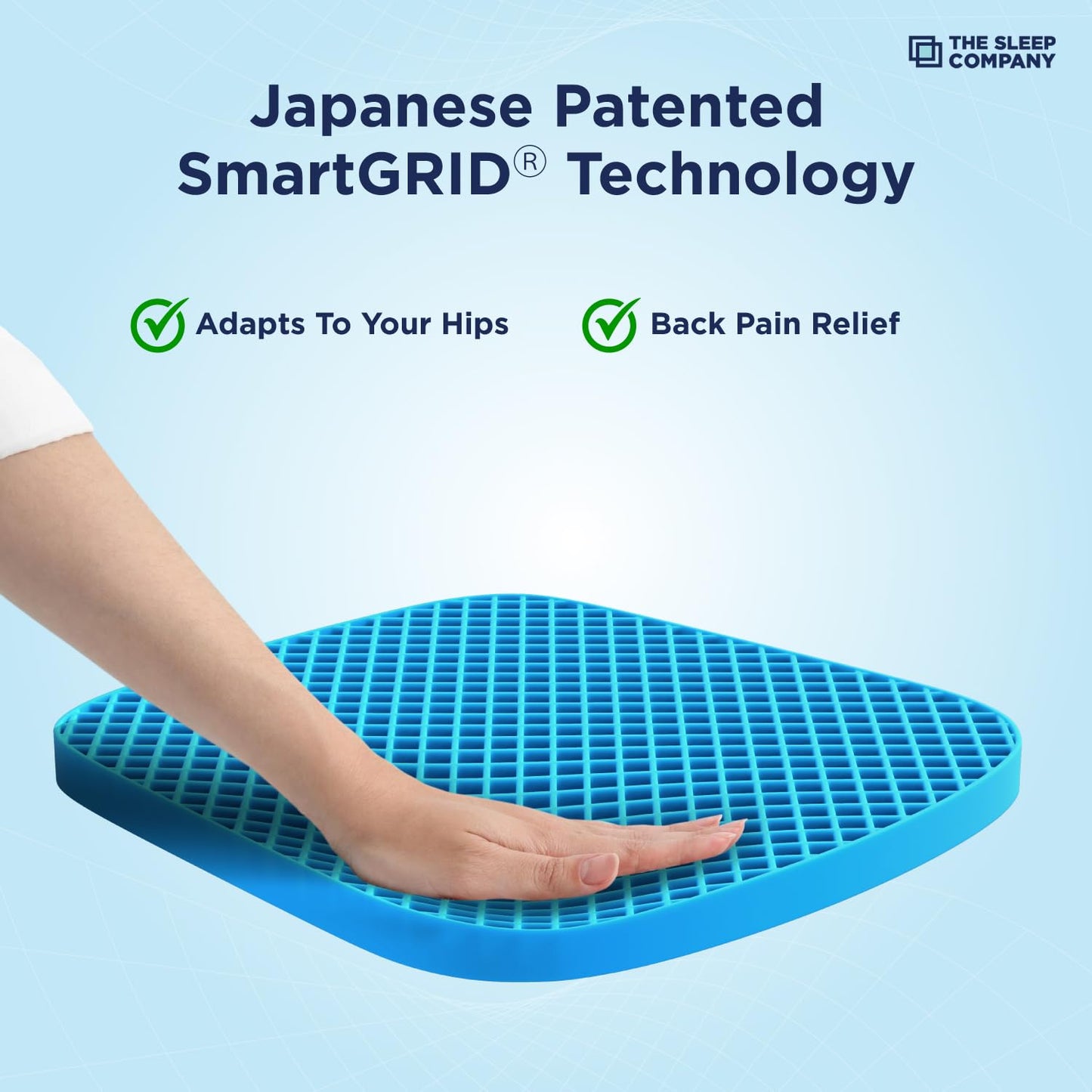 SmartGRID Ortho Pro Seat Cushion – Back Support for Office, Car & Home